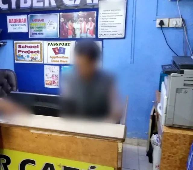 Front desk of Galaxy Documents, C-106 Shanti Shopping Centre, opposite Mira Road station